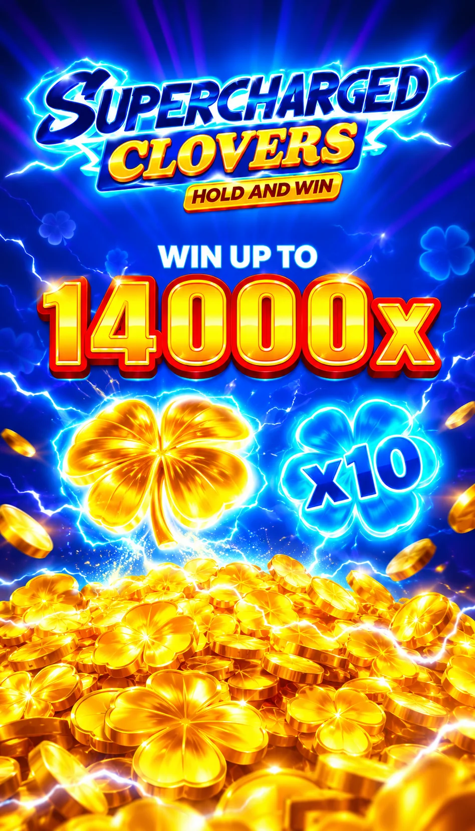 Anteprima della pagina di affiliazione di Supercharged Clovers: Hold and Win